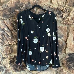 Floral V-Neck Women's Top